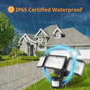 LEPOWER Battery Powered LED Flood Light Outdoor,1500LM Motion Sensor Security Lights, IP65 Waterproof,Wireless Flood Light Battery Operated,3 Head Motion Detector Light for Garage,Yard,Porch(Black) by GreenHaven Gardens