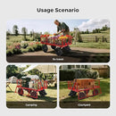 SUNNYFEEL 900 Lbs Capacity Heavy Duty Mesh Steel Garden Cart,Folding Utility Wagon with Removable Sides,10 Inch Flat Free Tires, Red by GreenHaven Gardens
