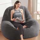 Homguava Bean Bag Chairs for Adults,Giant Beanbag Couch Adult Bean Bag Chair with Filler Included,Modern Lazy Sofa Comfy Chair for Living Room(Dark Grey) by CozyNest Decor