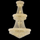 31 - Light Large Empire Crystal Chandelier for High Ceiling Foyer Entryway Staircase Living Room Dining Room Gold Finish by CozyNest Decor