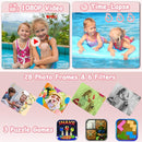Agoigo Kids Waterproof Camera - Children Underwater HD Video Digital Camcorder, Portable Travel Toy for Toddler - Ideal Christmas Birthday Gifts for Boys Girls Age 3-12 with 32GB Card (Pink) by TinyTreasures Baby Boutique