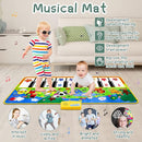 M SANMERSEN Piano Mat, 53'' x 23'' Musical Toys for Toddlers Floor Piano Touch Playmat with 8 Animal Sounds, Music Keyboard Dance Mat Toddler Toys Gifts for Boys and Girls 1 2 3 4 5 Year Old by TinyTreasures Baby Boutique