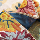 Boho Muslin Blanket for Adults 4-Layer Gauze 80 x 90 Inches Soft Cozy 100% Cotton Summer Cooling Blanket Floral Decor for Sofa Bed Coverlet Both Sides (Daisy Floral, 80 x 90 in) by CozyNest Decor