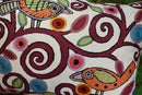 Lumbar Klimt Modern Pillow Cover | Cream, Multicolor Tree of Life, Birds, Floral Suzani Floral Pattern | 14" x 20" | 1 Count by CozyNest Decor