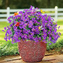 ‌20 Bundles Artificial Flowers for Outdoors‌ with 6 Faux Butterflies, UV Resistant ‌Fake Flowers‌ with Eucalyptus Leaves, ‌Artificial Plants Outdoor‌ for Patio Garden Porch Home Decor (Purple) by CozyNest Decor