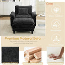 URRED Modular Sectional Sofa Comfy Cloud Couch, Modern Chenille Sofa Sleeper Deep Seat Couches with Ottoman/Pillows for Living Room (Black, 53''- Ottoman) by CozyNest Decor