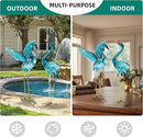 36.75" Metal Crane Garden Statue - Handmade Oversize Heron Sculptures with Stable Ground Stakes, Backyard Large Bird Decoration, Metal Garden Art. by GreenHaven Gardens
