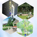 H&D HYALINE & DORA Gazing Ball Spiral Tail Crystal Suncatcher, Rainbow Maker Crystal Beads Decor Sun Catcher Hang with Hook for Window Indoor Outdoor by GreenHaven Gardens
