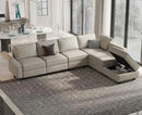 Belffin Modular Velvet Sectional Sofa with Chaise Lounge Sectional Sleeper Sofa with Storage Chaise Bed Couch for Living Room Grey by CozyNest Decor