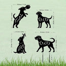 4 Pack Dog Metal Garden Decorative Stakes, Weather Proof Puppy Silhouette Statues for Yard, Patio,Outdoor Decor for Dog Lovers and Pet Owners by CozyNest Decor