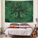 Lunerfex Tree of Life Mandala Tapestry Boho Tapestry for Bedroom Green Tapestries Wall Hanging Living Room Wall Art and Home Decor 70x90 by CozyNest Decor