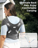 Momcozy Baby Carrier AirMesh - The Perfect Summer Water Sling for Newborns to Toddler 8-35 lbs - Cooling, Breathable and Lightweight Baby Wrap, Nice for Summer, Pool, Beach, Swimming, Charcoal Gray by TinyTreasures Baby Boutique