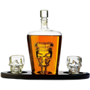 Skull King Skeleton Wine & Whiskey Globe Decanter Set 750 mL