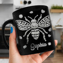 Hyturtle Personalized Jewelry Bee 2D Mug - Bee Keeper Gifts For Women Lovers Teacher - Honey Gifts For Beekeeper Farmer On Birthday - Queen Honeycomb Decor - Custom Coffee Cup Ceramic Mug 11 Oz 15 Oz by CozyNest Decor
