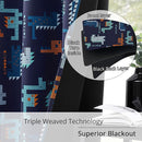 Kids Blackout Curtains - Pixel Dinosaur Curtains, 100% Blackout, 2 Panels, Each W52×L63, Thermal Insulated, Noise Reducing for Kids Bedroom, Bring a Playful and Retro Touch to Your Child’s Room by TinyTreasures Baby Boutique