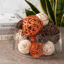 ANDALUCA Large Decorative Vase Filler Bag with Orbs, Balls (Sunset Orange) by CozyNest Decor