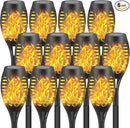 12-Pack Solar Flickering Flame Torches – Waterproof Solar Garden Lights, Outdoor Solar Lights for Yards, and Flame Torches for Patio and Pathway Decorations by GreenHaven Gardens