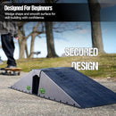 Ten-Eighty Micro Flybox Launch Ramp Set with 2 Connecting Ramps, Portable Skateboard, BMX Bike, Scooter, RC Car, Durable, Lightweight, Non-Slip Rubber Construction for Kids & Teens, Black - 56" Length by TinyTreasures Baby Boutique