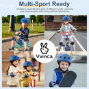 Vvinca Kids Toddlers Bike Helmet Adjustable for Ages 3-5-8 Years, Knee Pads and Elbow Pads Set Wrist Guard Sports Protective Gear Set for Roller Skate Bicycle Skateboard Scooter Girl Boy Birthday Gift by TinyTreasures Baby Boutique