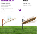 PURPLE LEAF 13ft Patio Umbrella Outdoor Round Umbrellas Large Cantilever Umbrella Windproof Offset Umbrellas Heavy Duty Sun Umbrella for Garden Deck Pool Patio, Cream by GreenHaven Gardens