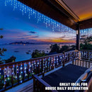 JMEXSUSS Blue&White Icicle Lights Indoor Outdoor, 38.8FT 400 LED Icicle Christmas Lights for Outside, Icicle String Lights with Remote for House Bedroom Fireplace Birthday Party Christmas Decorations by GreenHaven Gardens
