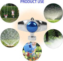 Hourleey 360 Degree Metal Spot Sprinkler, 2 Pack Circle Pattern Sprinkler with Gentle Water Flow for Small Area Yard Lawn Garden Watering, Coverage Up to 30FT (Blue) by GreenHaven Gardens