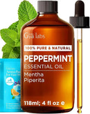 Gya Labs Peppermint Essential Oil for Diffuser & Hair - Huge 4 Fl Oz - 100% Pure Natural Peppermint Oil for Skin, Face, Body, Self-Care, Aromatherapy & Candle Making Scent by CozyNest Decor