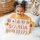 Puzzles for Toddlers Boy and Girl, Personalized Name Puzzle, 12 Month Toy, Gifts for 0 1 2 3 Years Old, Baby Gifts, Baby Shower, Christmas, NewBaby Gift, 0 3 6 9 12 18 24 36 Months by TinyTreasures Baby Boutique