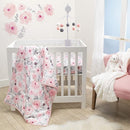 Bedtime Originals Blossom Pink Watercolor Floral 3-Piece Mini Crib Bedding Set by TinyTreasures Baby Boutique