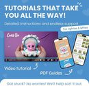 Cookie Box Crochet Kit for Beginners - Learn to Craft Amigurumi Stuffed Animals - Knitting Gift for Kids and Adults - Beginner-Friendly Yarn - Stitch-by-Stitch Video Tutorial - Oyster Pearl by TinyTreasures Baby Boutique