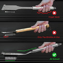 GRILLART Grill Brush and Scraper, Wire BBQ Grill Brush for Outdoor Grill, 16.5” Grill Cleaning Brush BBQ Grill Accessories, Safe Grill Cleaner Brush-Ideal Gift for Men/Dad BBQ Brush for Grill Cleaning by GreenHaven Gardens
