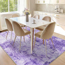 Washable Area Rugs 5'x7' Non-Slip Modern Abstract Soft for Living Room Entryway Bedroom Nursery, Print Pattern, Purple Gray Pink White by TinyTreasures Baby Boutique
