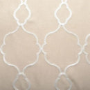 MIUCO Moroccan Embroidered Semi Sheer Curtains Faux Linen Grommet Curtains for Kitchen 52 x 84 Inch 2 Panels, Linen by CozyNest Decor