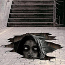 3D Halloween Floor Decals Scary Halloween Zombie Stickers for Living Room, Spooky Blind Women Scratching Floor Stickers Vinyl Removable Decals Art Decorations Party Supplies for Bar Pub by CozyNest Decor