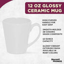 DISCOUNT PROMOS Glossy Ceramic Latte Coffee Mug 12 oz. Set of 10, Bulk Pack - Perfect for Tea, Espresso, Cappuccino, Hot Cocoa - White by CozyNest Decor