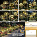 2 Pack Solar Firework Lights 150 LED Create Magical Nights, Waterproof Starburst Fairy Lights for Garden Yard Patio Christmas Romantic Wedding Party Decor(Warm White) by GreenHaven Gardens