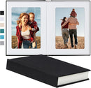 Photo Album 5x7 with Writing Space Linen Cover 5x7 Photo Album Book Holds 20 Photos Ideal for Wedding Theme-Album and Baby Photo Albums (Black,20 Pockets) by TinyTreasures Baby Boutique
