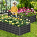 Galvanized Raised Garden Bed Outdoor, 2 Pcs 6x3x1FT Outdoor Large Planter Raised Beds Open Base with Safety Edge and Glove for Vegetables Flowers Ground Planter, Dark Gray by CozyNest Decor
