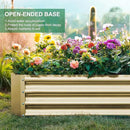 Land Guard 2 Pack 8×4×1ft Galvanized Metal Raised Garden Bed, Metal Planter Kit Box Outdoor for Deep-Rooted Vegetables, Flowers, Green and Herbs (Cream Yellow) by CozyNest Decor