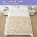 Bigacogo Chunky Knit Throw Blanket for Couch, 40x80 inches, 100% Hand Knitted with Thick Jumbo Chenille Yarn, Cozy Soft Large Rope Knot Cable Crochet Blankets for Sofa Bed Living Room, Beige by CozyNest Decor