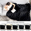 Cozy Bliss Checkered Large Faux Rabbit Fur Black Twin Bed Blanket, Soft Fuzzy Fluffy Minky Furry Plush Blankets for Couch, Bed, Adults (60 * 80 Inches Black) by CozyNest Decor