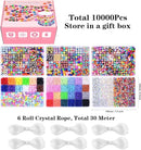 Christmas Gift Set,10000PCS Polymer Clay Beads Bracelet Making kit, Cute Fun Beads Fruit Flower Animal Cake Butterfly Heart Beads Charms for Jewelry Making DIY Accessories for Children Girls by TinyTreasures Baby Boutique