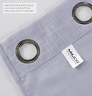 MIUCO Semi Sheer Curtains Poly Linen Textured Solid Grommet Curtains 63 Inches Long for Living Room 2 Panels (2 x 37 Wide x 63" Long) Silver by CozyNest Decor