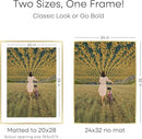 Homeforia 24x32 Poster Frame Gold, High End Metal 24 x 32 Large Picture Frames with Mat 20 by 28 for Photo, 24x32 Gold Frame Matted to 20x28 inch Print, 32x24 Frame, Tempered Glass, Wall Kit, Set of 1 by CozyNest Decor