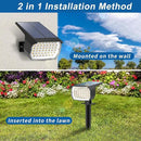 Solar Spot Lights Outdoor Waterproof IP65, 6 Pack Landscape Spotlights with 46 LEDs, 3 Modes Auto On/Off Solar Powered Flood Lights for Outside Pathway, Yard, Garden, Walkway (Cool White) by CozyNest Decor