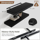Heimlove 36 Inch Floating Shelves for Wall Set of 2,Black Wall Shelves for Storage & Decor - Heavy Duty with Invisible Brackets,Perfect for Living Room,Bedroom,Home Office by CozyNest Decor