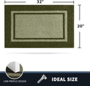 PURRUGS Dirt Trapping Door Mat 20" x 32", Non-Slip/Skid Machine Washable Entryway Rug, Shoes Scraper, Area Rug, Super Absorbent Welcome Mat for Muddy Wet Shoes and Paws, Budding Green & Sage Green by CozyNest Decor