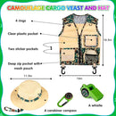 INNOCHEER Kids Explorer Kit & Bug Catcher Kit & Safari Costume Kit, Outdoor Exploration Set with Hat, Vest, Butterfly Net and Bugs Book for Boys Girls 3-12 Years Old (Camouflage Green) by TinyTreasures Baby Boutique
