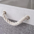 Fabric Storage Bins 12x8x5 inch [6-Pack] with Rope Handles - Decorative Baskets for Organizing by CozyNest Decor