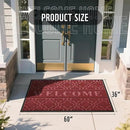Yimobra Welcome Mat Outdoor Indoor, All-Season Waterproof Front Door Mat Outside Entrance, All-Weather Heavy Duty Non-Slip Doormat, Low Profile Porch Patio Entrance Mats, 60x36, Red by CozyNest Decor
